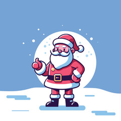 Vector illustration of santa claus for christmas merry christmas
