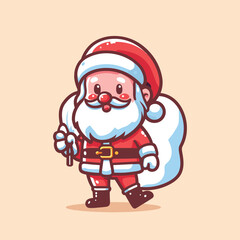 Vector illustration of santa claus for christmas merry christmas

