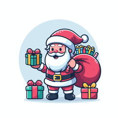 Vector illustration of santa claus for christmas merry christmas
