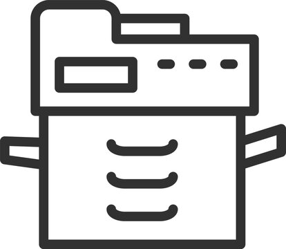 Office MFP, linear icon. Line with editable stroke