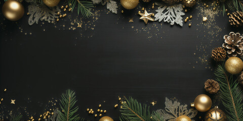 christmas background with balls and snowflakes celebration invitation gift card wallpaper