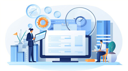 concept of auditing and evaluating quality and efficiency of personnel ,business document evaluation process ,inspection of business finance tax documents ,Data analysis reports growth results