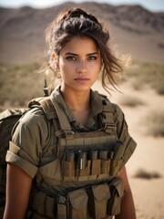 Israel woman soldier. Israeli Defense Forces.