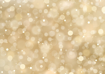 Gold Christmas Background Light Sparks Bokeh Blur