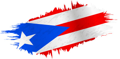 Brushstroke flag of Puerto Rico