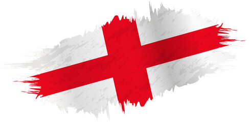 Brushstroke flag of England - obrazy, fototapety, plakaty