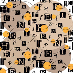 graphic geometric line color round writing font word art design pattern background texture abstract print