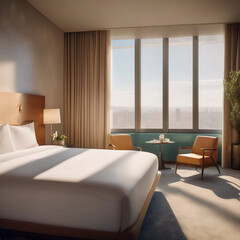 Modern Luxury Unveiled: Step Inside the Ultimate Tranquil Retreat of a Sleek Hotel Room!