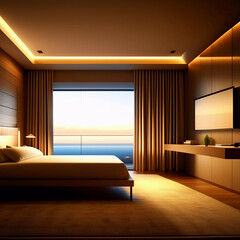 Modern Luxury Unveiled: Step Inside the Ultimate Tranquil Retreat of a Sleek Hotel Room!