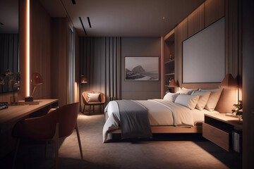 Modern Luxury Unveiled: Step Inside the Ultimate Tranquil Retreat of a Sleek Hotel Room!