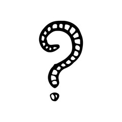 Hand-drawn doodle question mark