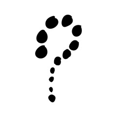 Hand-drawn doodle question mark