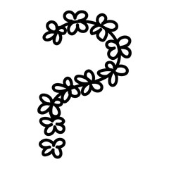 Hand-drawn doodle question mark