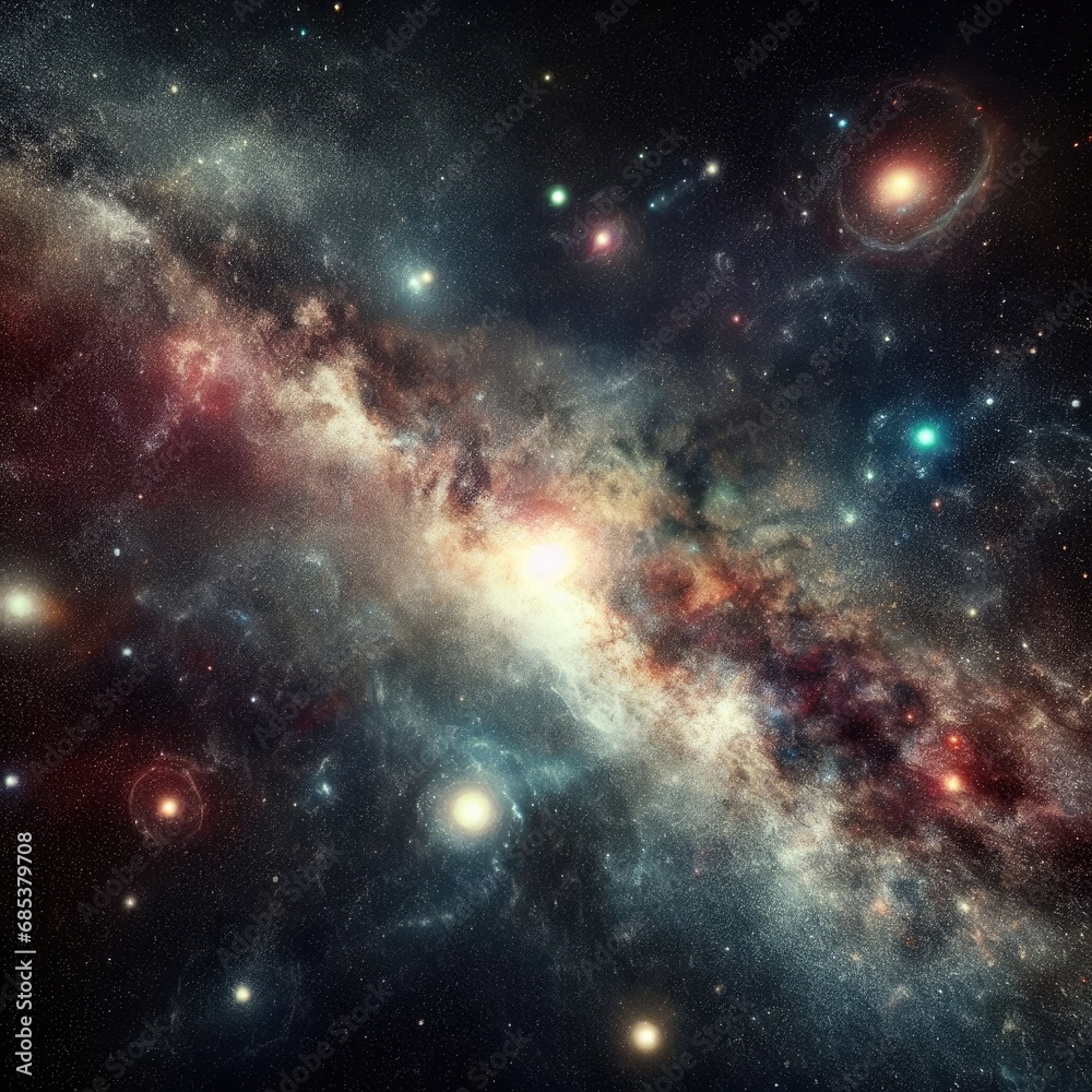 Canvas Prints gorgeous space and twinkling stars background image with nebula gas cloud