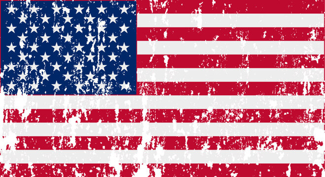 Unusual USA flag. Vector image 