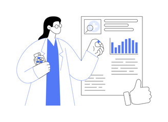 Medicines advertising abstract concept vector illustration.