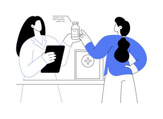 Pharmaceutical sales representative abstract concept vector illustration.