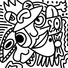 abstract graphics of versatile Line art.