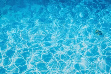 Obraz premium Abstract beautiful ripple wave and clear turquoise water surface in swimming pool, Turquoise or blue water