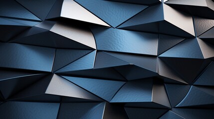 A wall covered in overlapping metal plates, creating a pattern reminiscent of futuristic architecture.