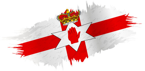 Brushstroke flag of Northern Ireland