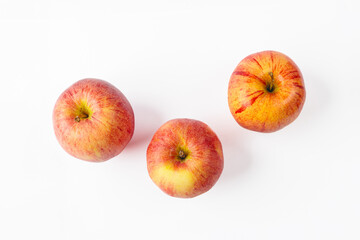 Red apples isolated on white background 