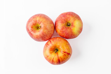 Red apples isolated on white background 