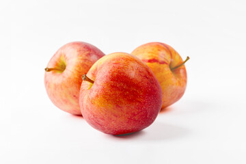 Red apples isolated on white background 