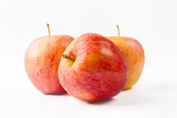 Red apples isolated on white background 