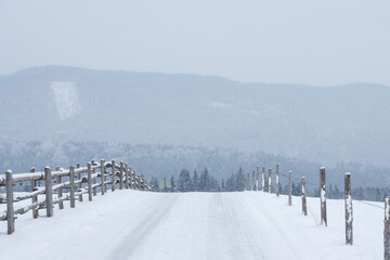 Schnee Stra&szlig;e Winter