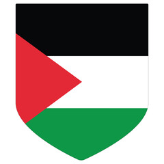 Flag of Palestine. Palestine flag in desing shape
