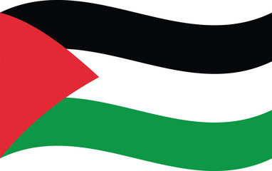 Flag of Palestine. Palestine flag in desing shape
