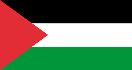 Flag of Palestine. Palestine flag in desing shape