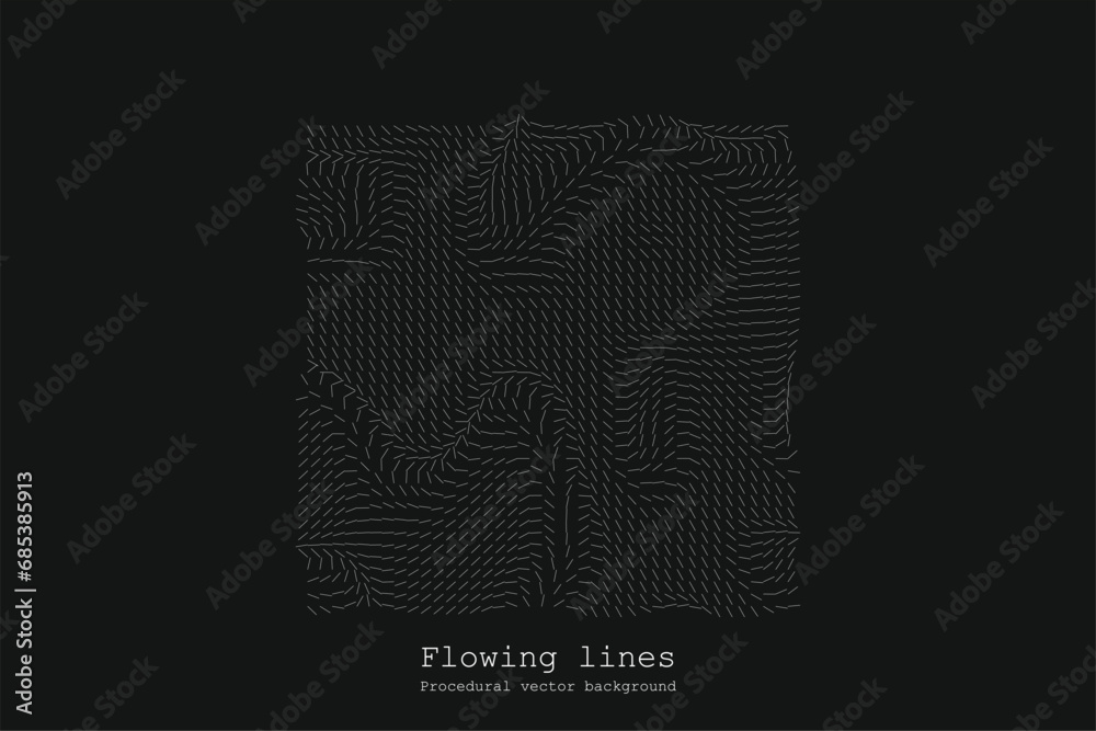 Poster abstract line matrix pattern. noise flow dynamic.