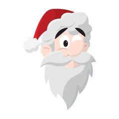 Isolated cute christmas santa claus avatar Vector