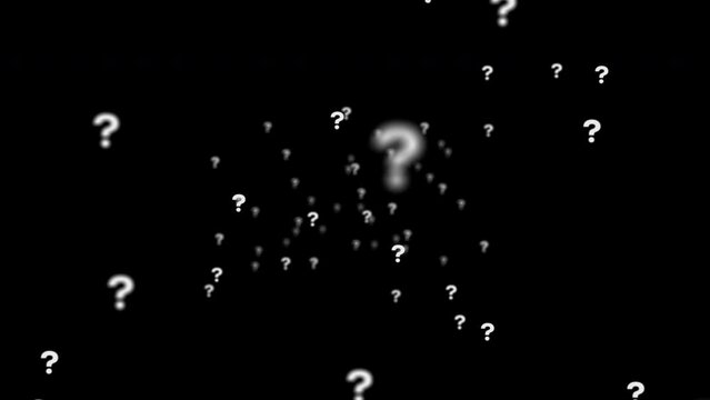 loop of question marks coming