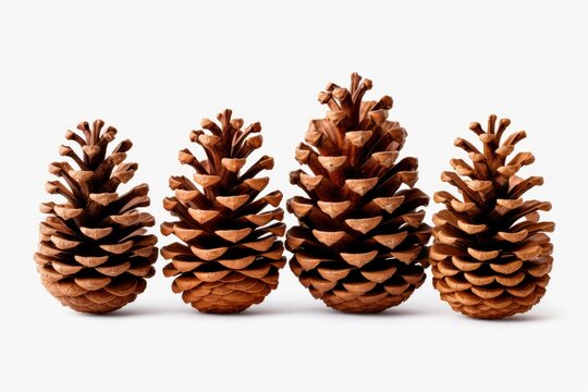 Group of Pine Cones Arranged in a Neat Formation