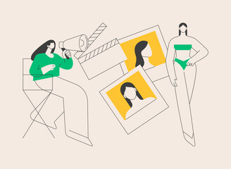 Casting call abstract concept vector illustration.