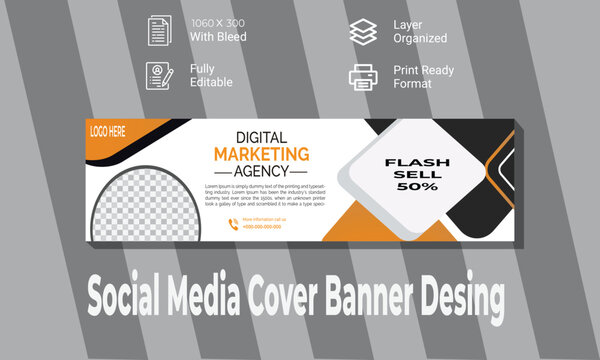 digital marketing facebook banner template