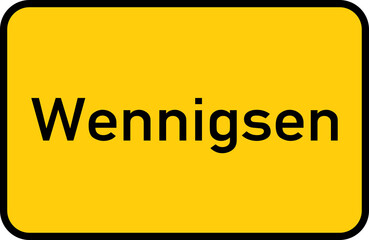 City sign of Wennigsen - Ortsschild von Wennigsen