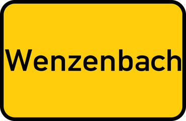 City sign of Wenzenbach - Ortsschild von Wenzenbach