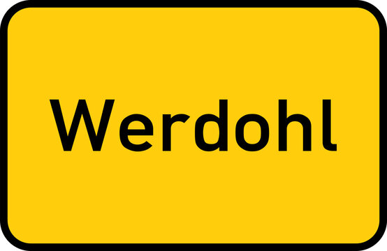 City sign of Werdohl - Ortsschild von Werdohl