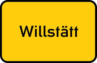 City sign of Willstätt - Ortsschild von Willstätt