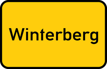City sign of Winterberg - Ortsschild von Winterberg