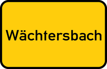 City sign of Wächtersbach - Ortsschild von Wächtersbach
