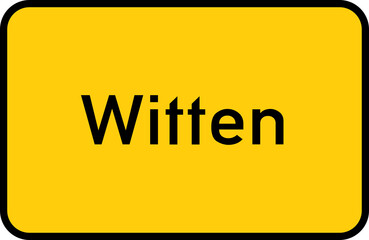City sign of Witten - Ortsschild von Witten