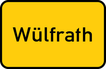 City sign of Wülfrath - Ortsschild von Wülfrath