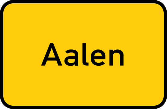 City sign of Aalen - Ortsschild von Aalen