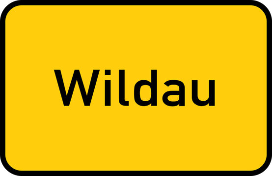 City sign of Wildau - Ortsschild von Wildau