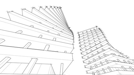 architectural sketch of a house